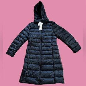 COPY - Uniqlo puffer jacket with hood size M, Navy Blue